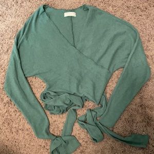 Urban Outfitters long sleeve wrap top.